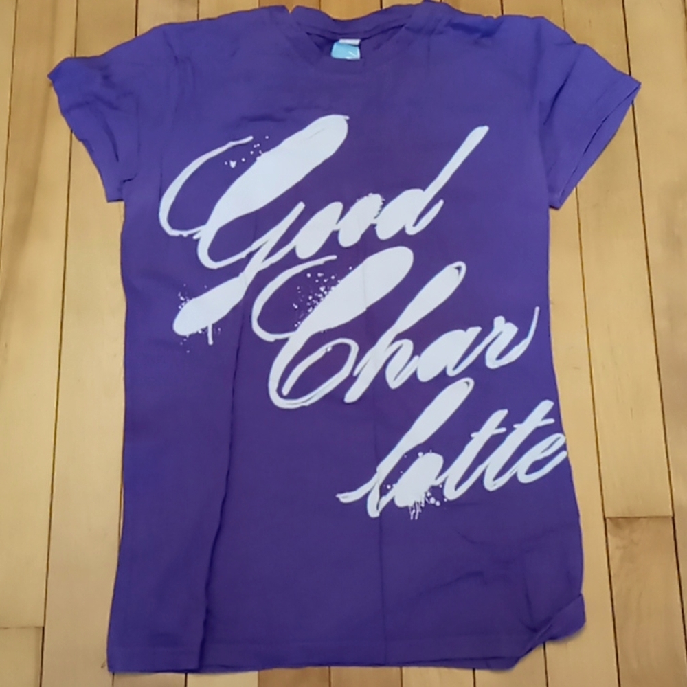 Good Charlotte purple cursive band tee